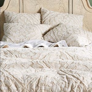 Anthropologie Quilt and 2 Euro Shams